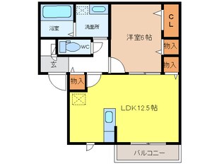 パシオーネA棟の物件間取画像